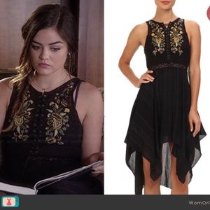 ASO Aria Montgomery BLACK FLORAL LACE UP DRESS 2